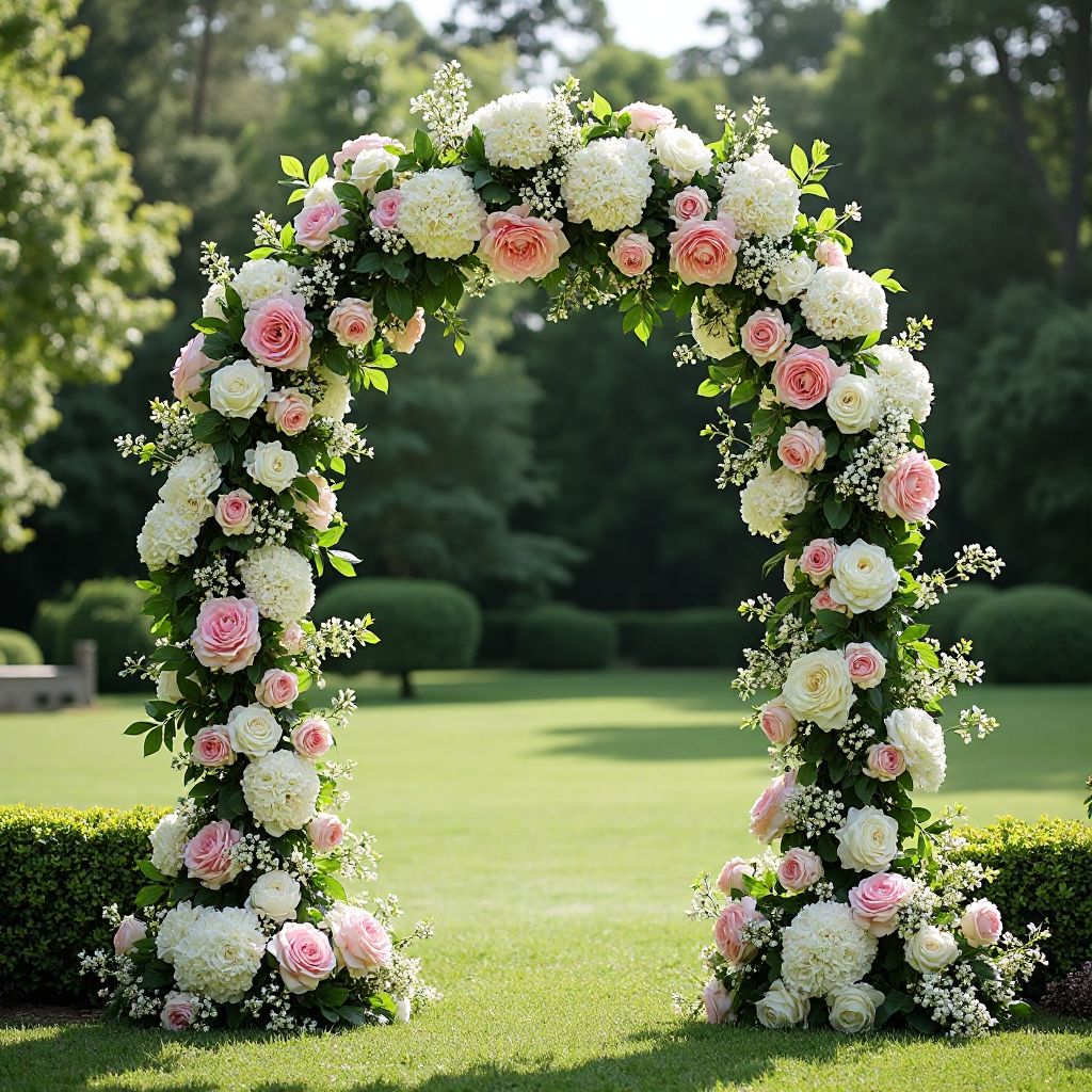 Wedding flower installation